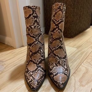 Lulus Faux Snake Skin Booties